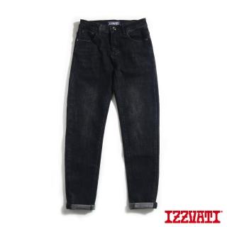 【IZZVATI】微磨窄管黑牛仔褲-黑-大彈性(街頭時尚的雅痞單品)