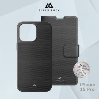 【德國Black Rock】iPhone 15 Pro 6.1-2合1防護皮套-黑(2合1分離式設計 輕巧便利)