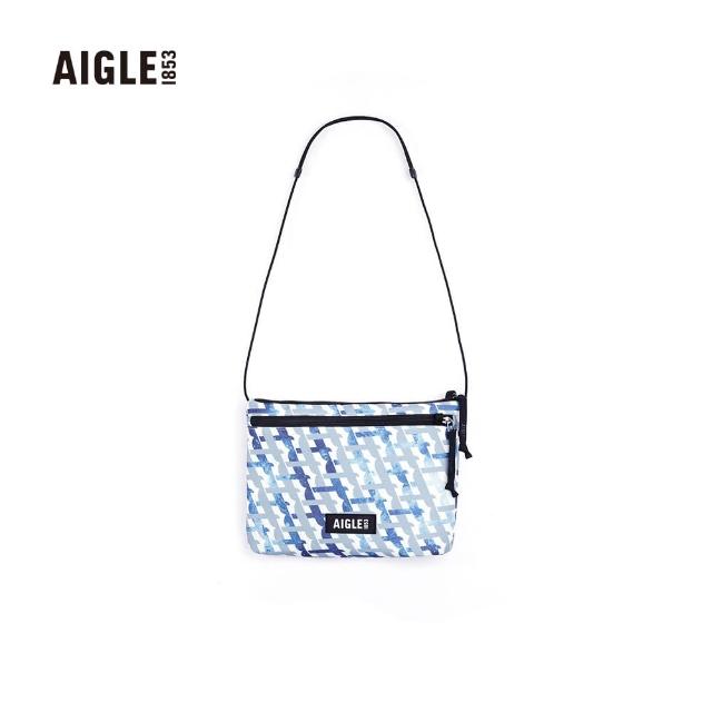【AIGLE】印花休閒小側背包(AG-3P516A055 印花藍)