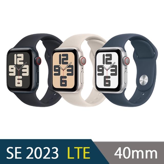 【Apple】Apple Watch SE 2023 GPS+行動網路 40mm(鋁金屬錶殼搭配運動型錶帶)