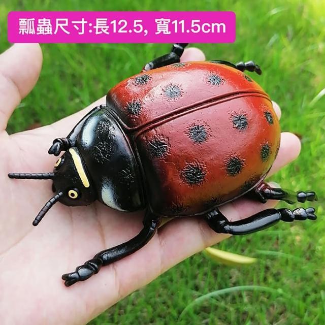 【SKYOCEAN】仿真昆蟲玩具仿真動物模型*2入(2入 螞蟻/蜘蛛/蚱蜢/瓢蟲)