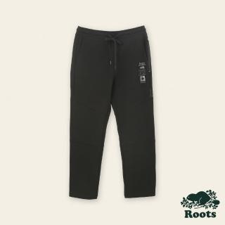 【Roots】Roots男裝-城市旅者系列 1973雙面布休閒長褲(黑色)