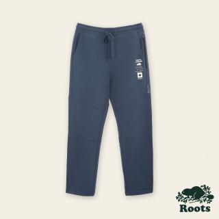 【Roots】Roots男裝-城市旅者系列 1973雙面布休閒長褲(藍色)