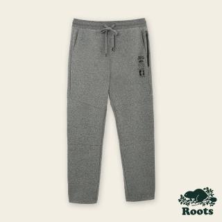 【Roots】Roots男裝-城市旅者系列 1973雙面布休閒長褲(灰色)