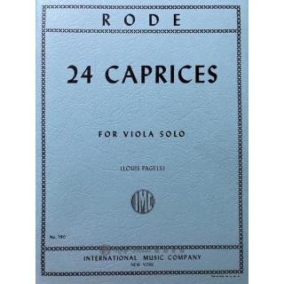 【Kaiyi Music 凱翊音樂】羅德：24首奇想曲中提琴譜 RODE:24 Caprices for Viola