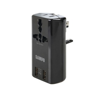 【SAMPO 聲寶】USB萬國充電器 黑色(EP-U141AU2-B)
