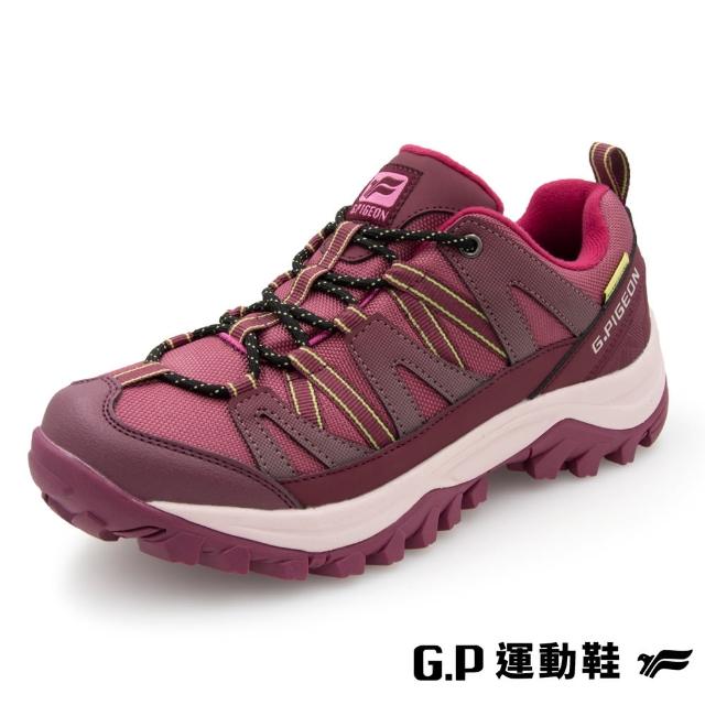 【G.P】女款低筒防水登山休閒鞋P8875W-酒紅色(SIZE:36-40 共二色)
