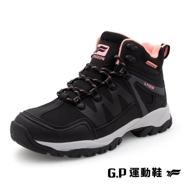 【G.P】女款高筒防水登山休閒鞋P1122W-黑色(SIZE:36-40 共三色)