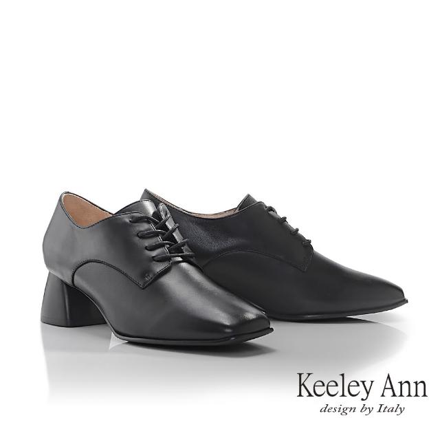 【Keeley Ann】羊皮簡約綁帶踝靴(黑色375137210-Ann系列)