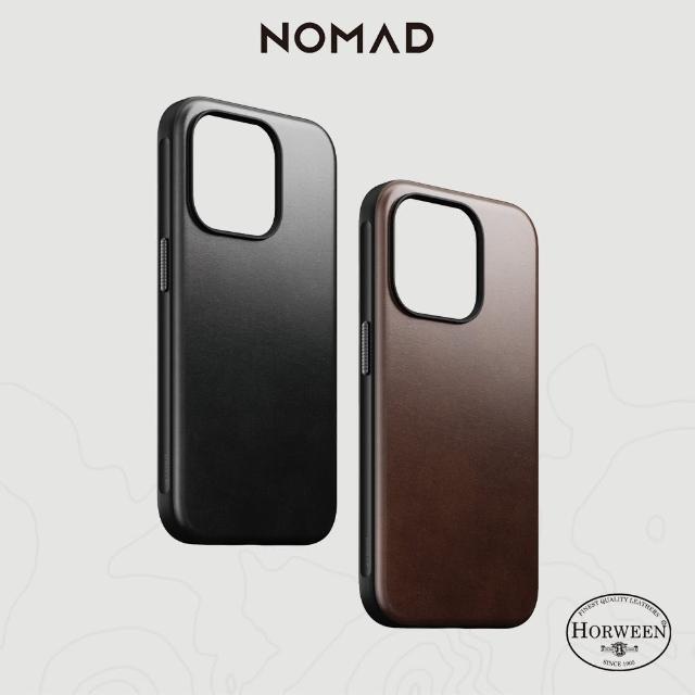 【NOMAD】iPhone 15 Pro 6.1-精選Horween皮革保護殼(嚴選Horween皮革獨特紋理更具特色)