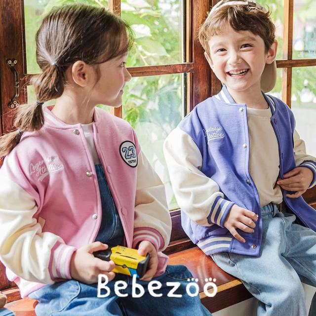 【BebeZoo】刺繡貼標徽章造型棒球外套(TM2308-508-JP201)
