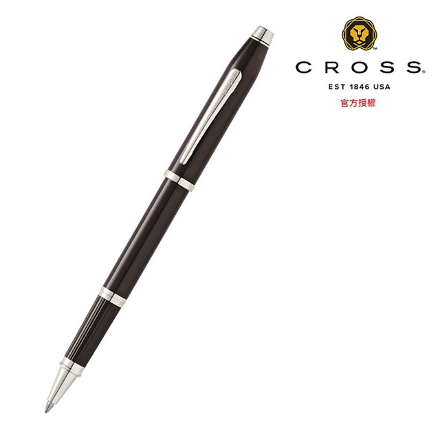 【CROSS】新世紀系列黑亮漆白夾鋼珠筆(AT0085-157)