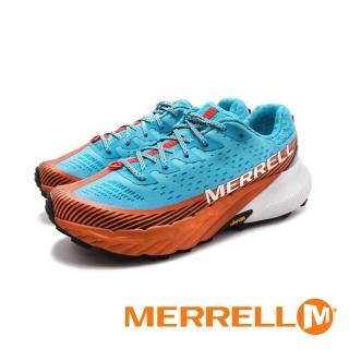 【MERRELL】女 AGILITY PEAK 5 戶外健身輕量型慢跑越野鞋 女鞋(藍橘)