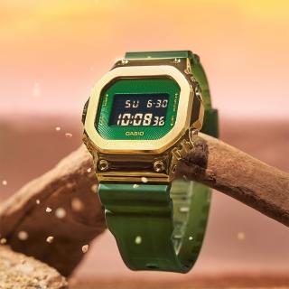 【CASIO 卡西歐】G-SHOCK 沙漠綠洲 半透明電子錶 畢業禮物(GM-5600CL-3)