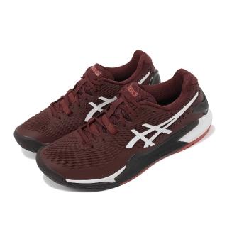 【asics 亞瑟士】網球鞋 GEL-Resolution 9 男鞋 紅 白 底線型 穩定 運動鞋 亞瑟士(1041A330600)