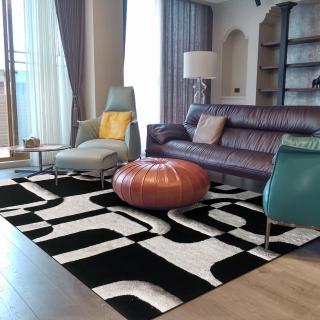【Fuwaly】凱伊立體系列_英格蘭地毯-200x290cm(黑白 立體 大地毯 起居室 書房 客廳地毯)