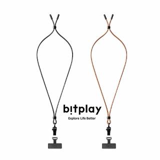【bitplay】Leather Wrist Strap 5mm 皮革細緻掛繩-含掛繩通用墊片-暗夜黑(掛繩/腕繩/手機掛繩/iphone15)