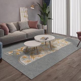 【Fuwaly】開羅地毯-160x230cm(盾牌圖騰 素色 大地毯 客廳 書房 起居室)