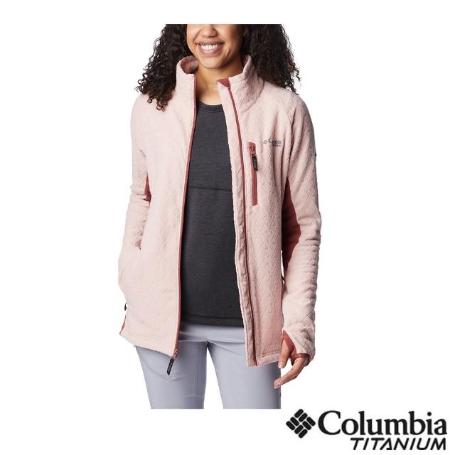【Columbia 哥倫比亞 官方旗艦】女款-鈦 Titan Pass柔暖快排刷毛外套-淺粉色(UAR47000LKHF)