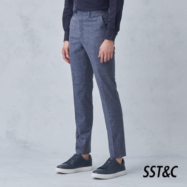 【SST&C 最後65折】灰色威爾斯格紋修身西裝褲0212212001