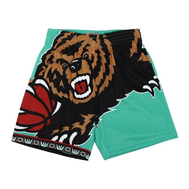 【M&N】Mitchell & Ness NBA Big Face 短褲 復古 球褲 美式 Logo 綠 灰熊(MN20ASH03VG)