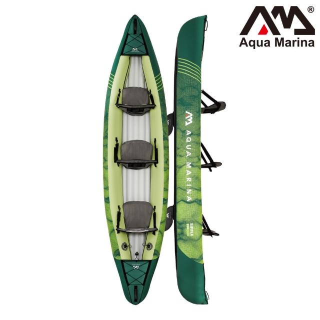 【Aqua marina】充氣2+1獨木舟-舒適型 RIPPLE RI-370(休閒型 KAYAK 皮艇 皮划艇 水上活動)