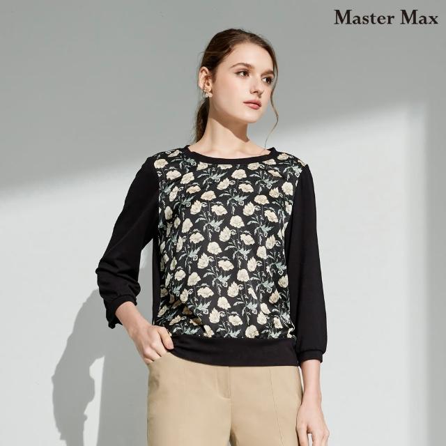 【Master Max】接袖滿版花圖休閒長袖上衣(8327051)