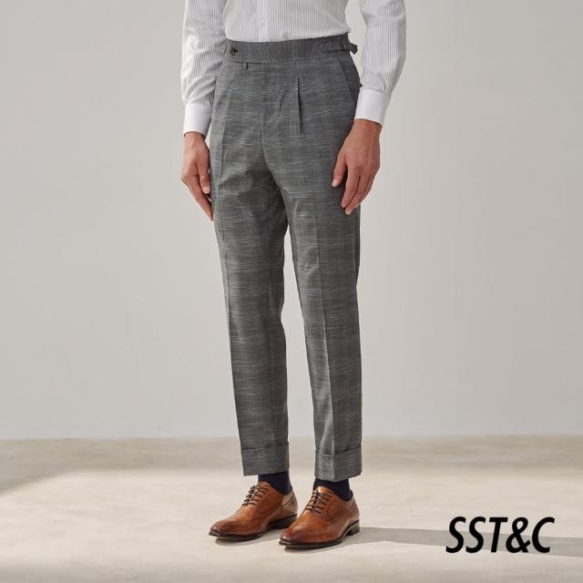 【SST&C 新品９折】灰色千鳥格修身版西裝褲0212308009