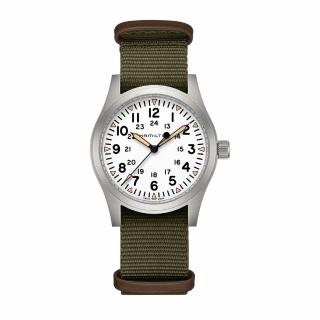 【HAMILTON 漢米爾頓旗艦館】陸戰系列腕錶42mm(手動上鍊 中性 織布NATO錶帶 H69529913)