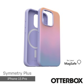 【OtterBox】iPhone 15 Pro 6.1吋 Symmetry Plus 炫彩幾何保護殼-晚霞(支援MagSafe)
