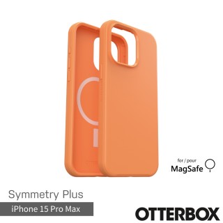 【OtterBox】iPhone 15 Pro Max 6.7吋 Symmetry Plus 炫彩幾何保護殼-橙(支援MagSafe)