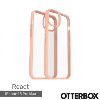 【OtterBox】iPhone 15 Pro Max 6.7吋 React 輕透防摔殼(橙透)