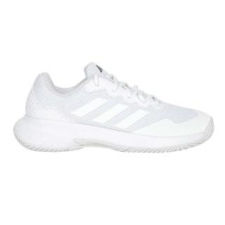 【adidas 愛迪達】GAMECOURT 2 M 男女運動鞋-運動 網球鞋 愛迪達 輕量 白黑(IG9568)