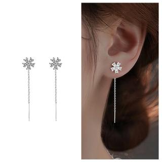 【HaNA 梨花】韓國顯瘦修飾臉型．鋯石小花園耳線耳環