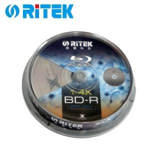 【RITEK】4X BD-R 10片裝布丁筒