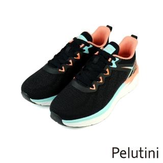 【Pelutini】漸層撞色透氣休閒鞋 黑橘色(336003W-BL)