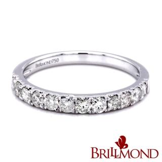 【brillmond jewelry】18k金 50分 天際真鑽線戒(天然鑽石總重50分18k白金)