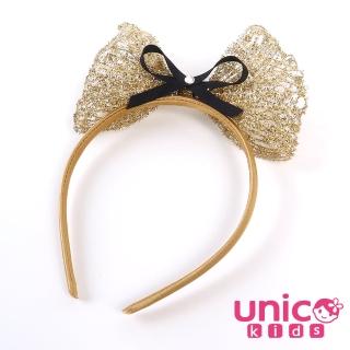 【UNICO】兒童 甜美可立式拍照慶生最佳金色髮箍(髮飾/配件/聖誕)