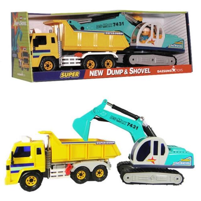 【ToysRUs 玩具反斗城】Daesung 摩輪 運輸車/卡車&綠挖土機組/卡車&紅挖土機組(3款可選)