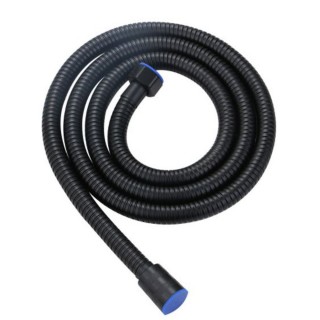 【芊芊居家】1.5米 黑色PVC防爆軟管 蓮蓬頭軟管 不鏽鋼淋浴軟管(花灑軟管 淋浴噴頭 蓮蓬頭水管)