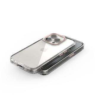 【PureGear普格爾】iPhone 15系列Slim Shell Plus 冰鑽防摔減壓保護殼(玫瑰金)