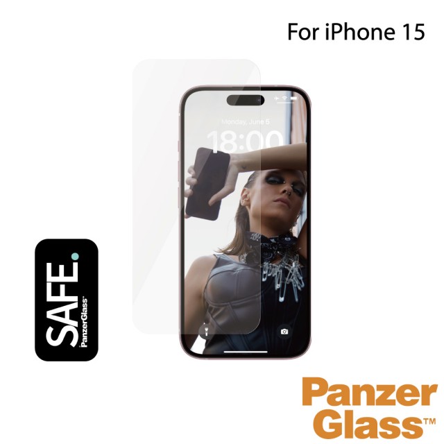 【PanzerGlass】iPhone 15 6.1吋 SAFE 2.5D 耐衝擊高透強化玻璃保護貼(透光性佳)
