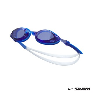【NIKE 耐吉】SWIM 成人訓練型泳鏡 CHROME 藍白 NESSD127-494