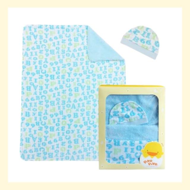 【Piyo Piyo 黃色小鴨】珊瑚絨純棉空調毯禮盒(彌月送禮 嬰兒毛毯)