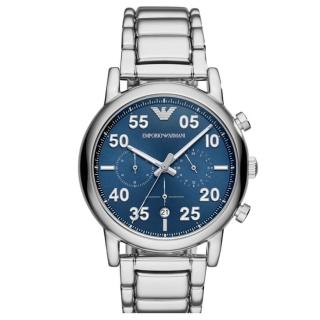 【EMPORIO ARMANI 亞曼尼】官方授權E1 男 飛行風格計時腕錶 錶徑43mm-贈高檔6入收藏盒(AR11132)