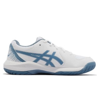 【asics 亞瑟士】GEL-DEDICATE 8 GS 大童 女鞋 支撐 避震 運動鞋 網球鞋 白水藍(1044A077-100)