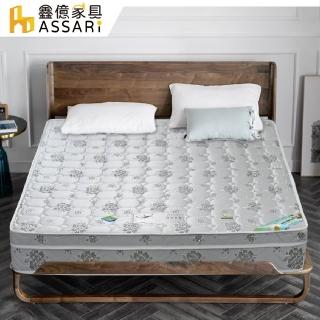 【ASSARI】玫娜竹炭紗乳膠強化側邊三線獨立筒床墊(雙大6尺)
