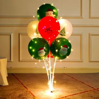 聖誕節佈置聖誕氣球桌飄燈飾1組(聖誕節 布置 裝飾 氣球 燈飾 氣球樹)