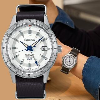【SEIKO 精工】Presage Style60’s 製錶110週年限量GMT機械錶 送行動電源 畢業禮物(SSK015J1/4R34-00E0J)