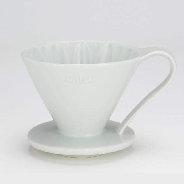 【CAFEC】日本三洋產業CAFEC 有田燒陶瓷花瓣濾杯 2-4杯份/白色(CFD-4WH)